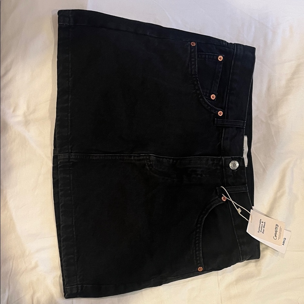 Mango black denim Skirt - Picture 3 of 6